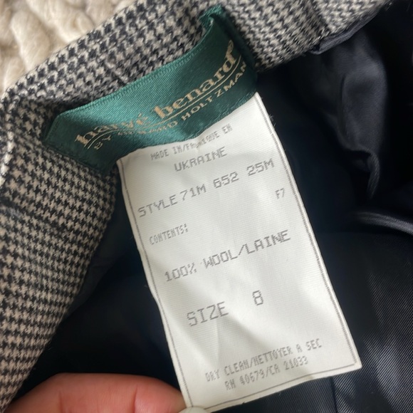 Harve Bernard Wool Dress Pants in Black & White - Size: 8 - Picture 4 of 4